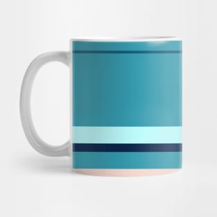 A superb amalgam of Oxford Blue, Blue Sapphire, Sea, Pale Cyan and Champagne Pink stripes. Mug